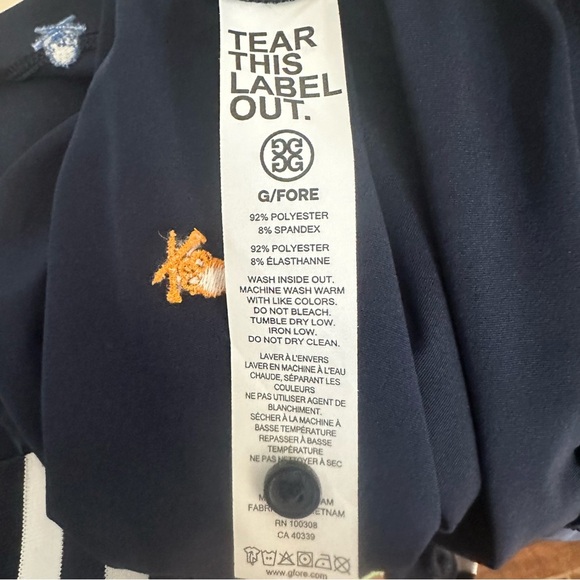 G/FORE Men's Embroidered Tech Jersey Polo 125th U.S. open Oakmont polo - Picture 9 of 10